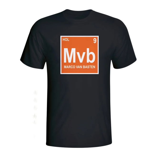 Marco Van Basten Holland Periodic Table T-Shirt (Black)