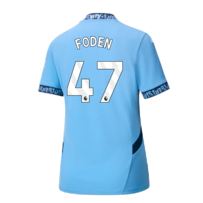 Elite Performance Football Man City Home Shirt Womens Foden #47 20...