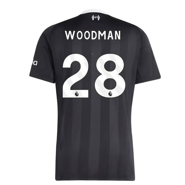2025-2026 Liverpool Third Goalkeeper Shirt (Black) (Woodman 28)