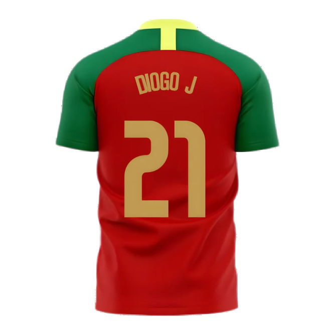 Portugal 2025-2026 Home Concept Football Kit (Airo) (Diogo J. 21)