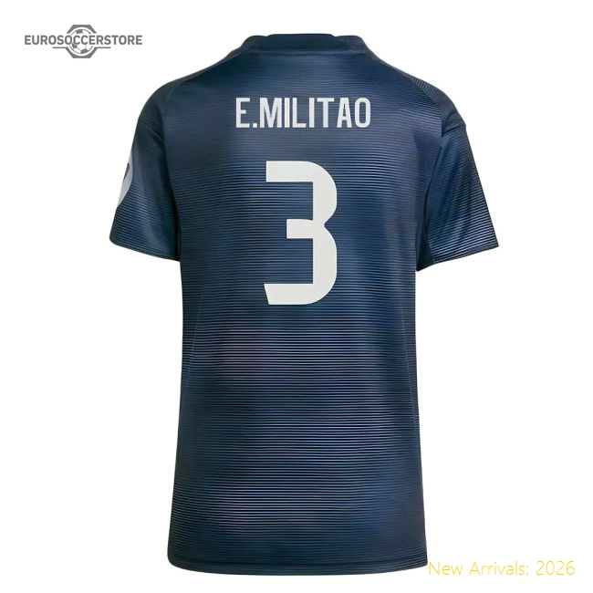 High-Quality 2025-2026 Real Madrid Authentic Away Shirt (Womens) (E.Militao