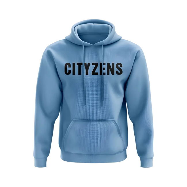 Officially Licensed Man City Manchester City Cityzens Hoody (Sky Blue)
