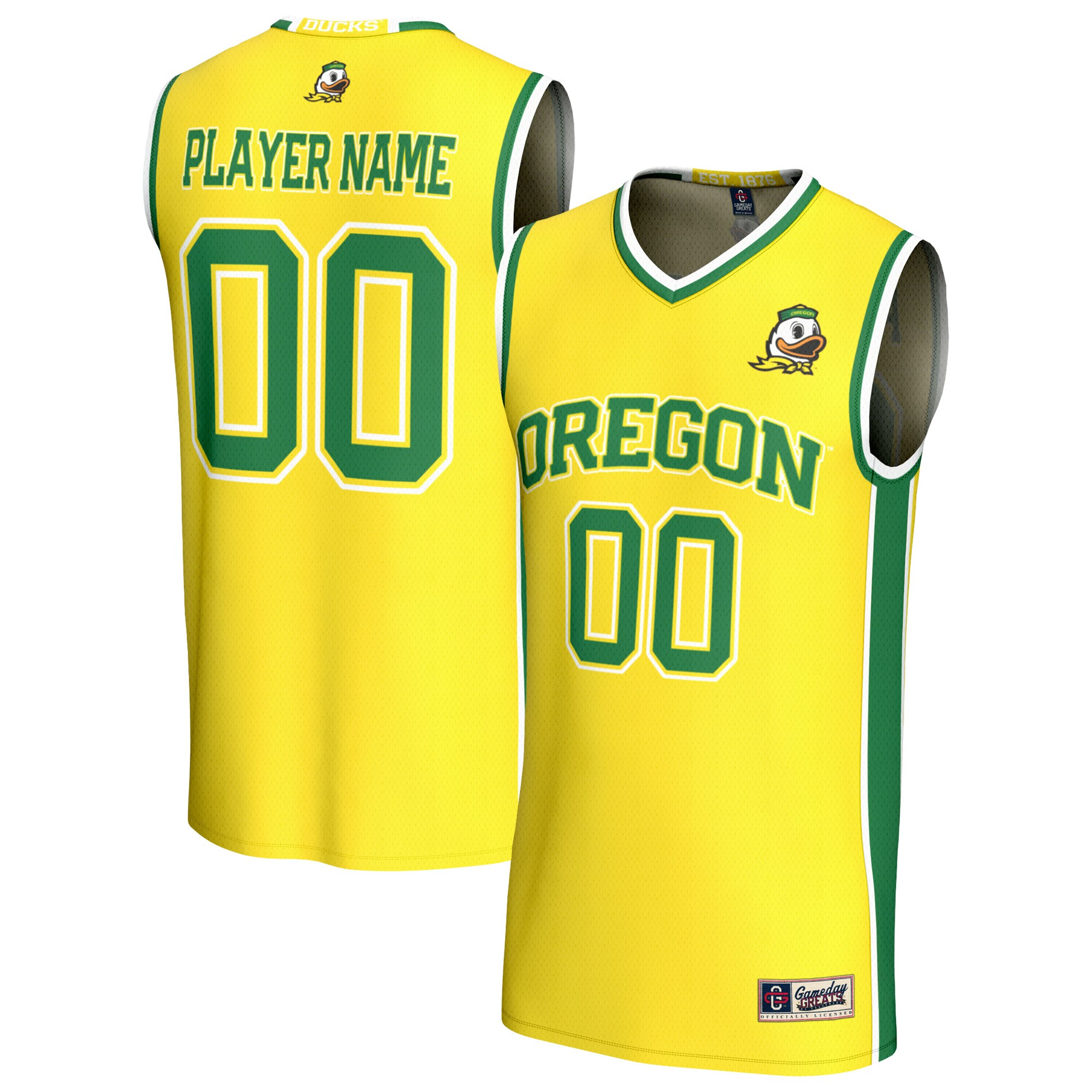 [DDG] Oregon Ducks GameDay Greats Youth Lightweight Collegiate Men's Basketball NIL Pick-A-Player Fashion Jersey - Yellow
