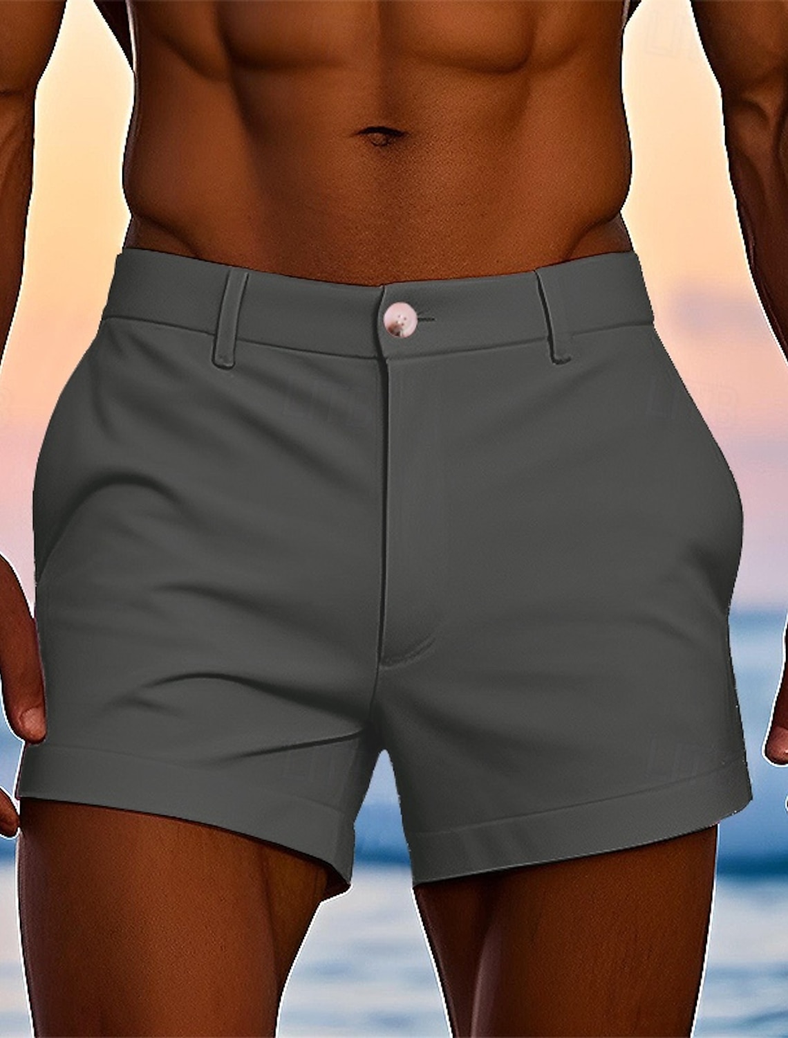 Men's Dress Shorts Work Shorts Golf Shorts Pocket Plain Comfort Breathable Short Outdoor Business Sports Casual White Yellow