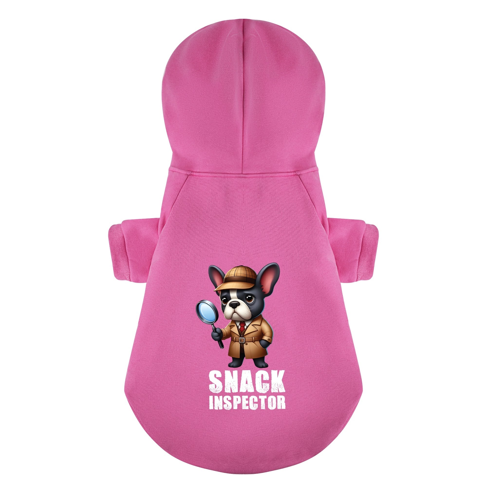 Snack Inspector - Durable Personalized French Bulldog Hoodies With Funny Quotes – Stylish, Cozy, And Premium 100% Cotton For Dog Lovers