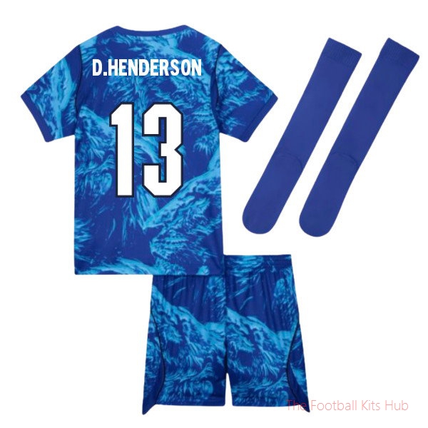 England Goalkeeper Kit D Henderson #13 2026-2027 Team Shirt Blue