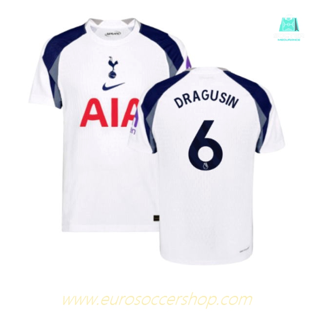 2025-2026 Tottenham Hotspur Authentic Home Shirt (Dragusin 6)