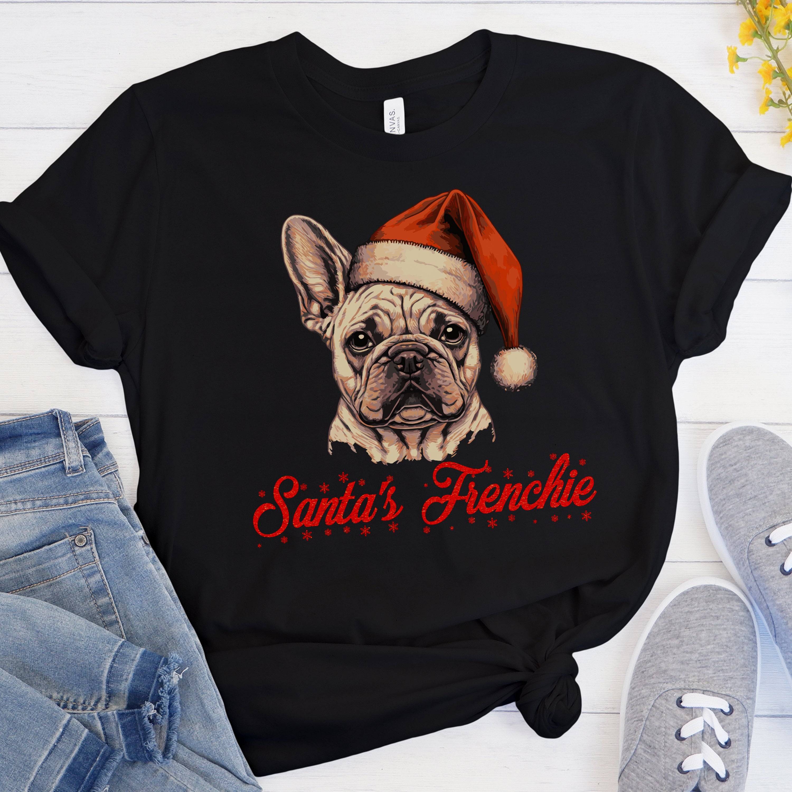 French Bulldog Santa's Frenchie Unisex T Shirt Useful Frenchie Gear