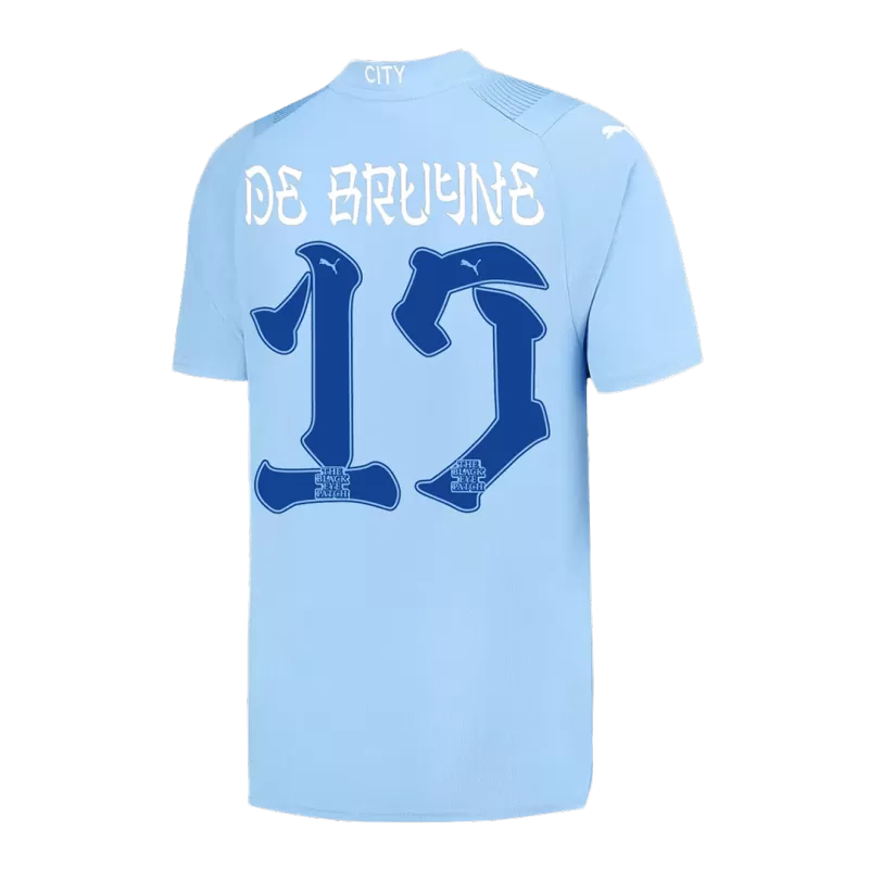 23-24 Season Manchester City Japanese Tour DE BRUYNE Number 17 Home Football Jersey