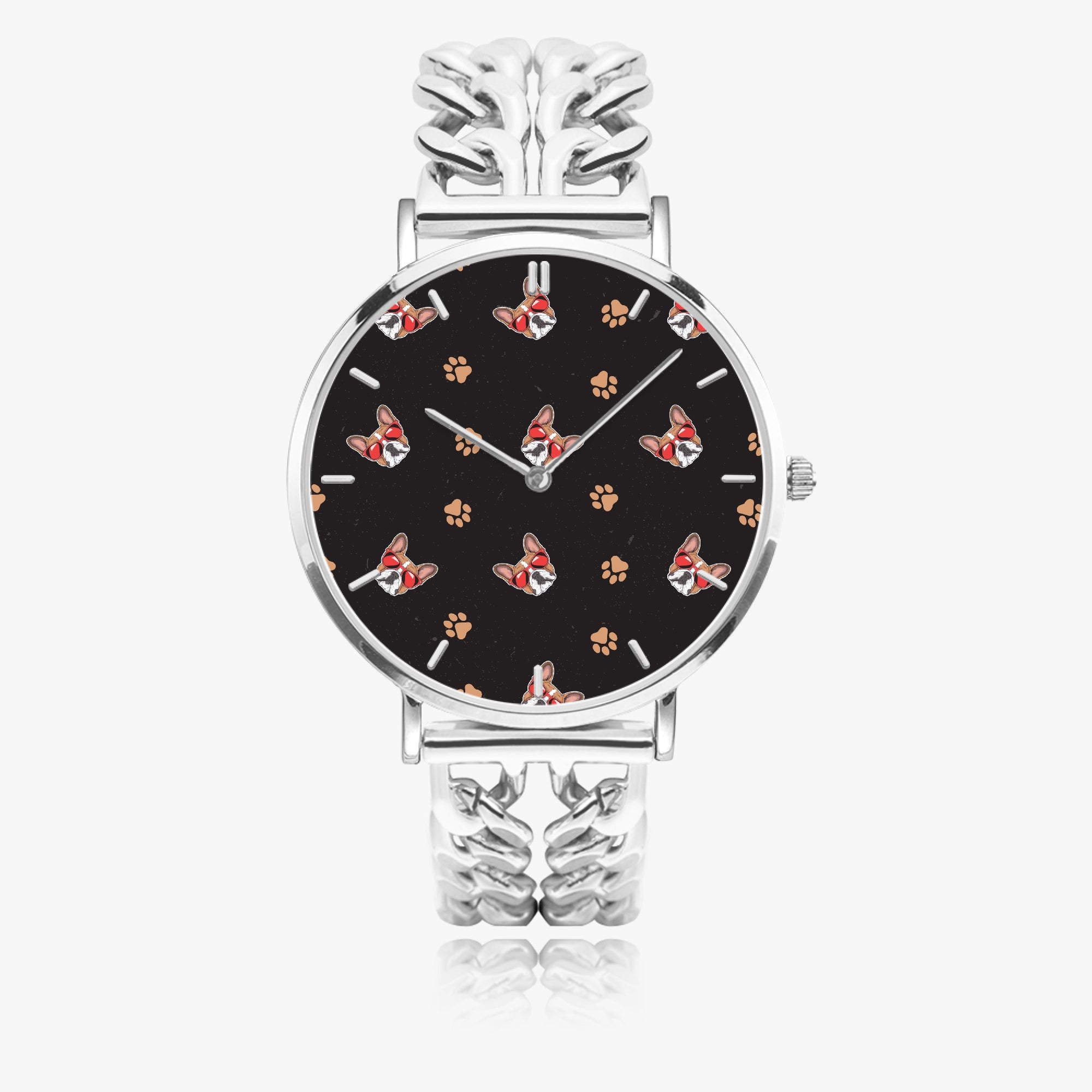 Sophie - Chic Hollow Strap Watch for Frenchie Lovers