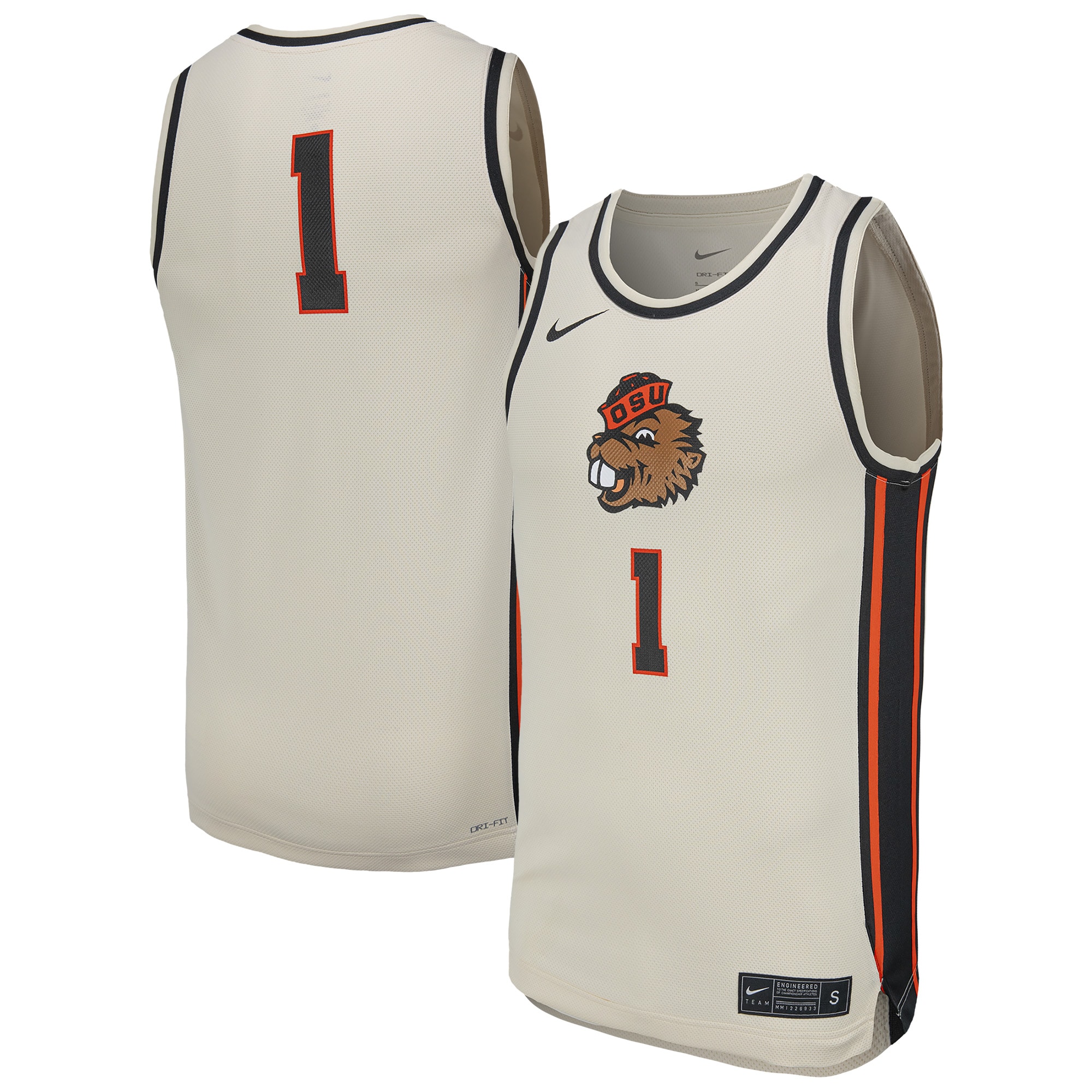 [NJP] Women's Oregon State Beavers Replica Basketball Jersey - Natural