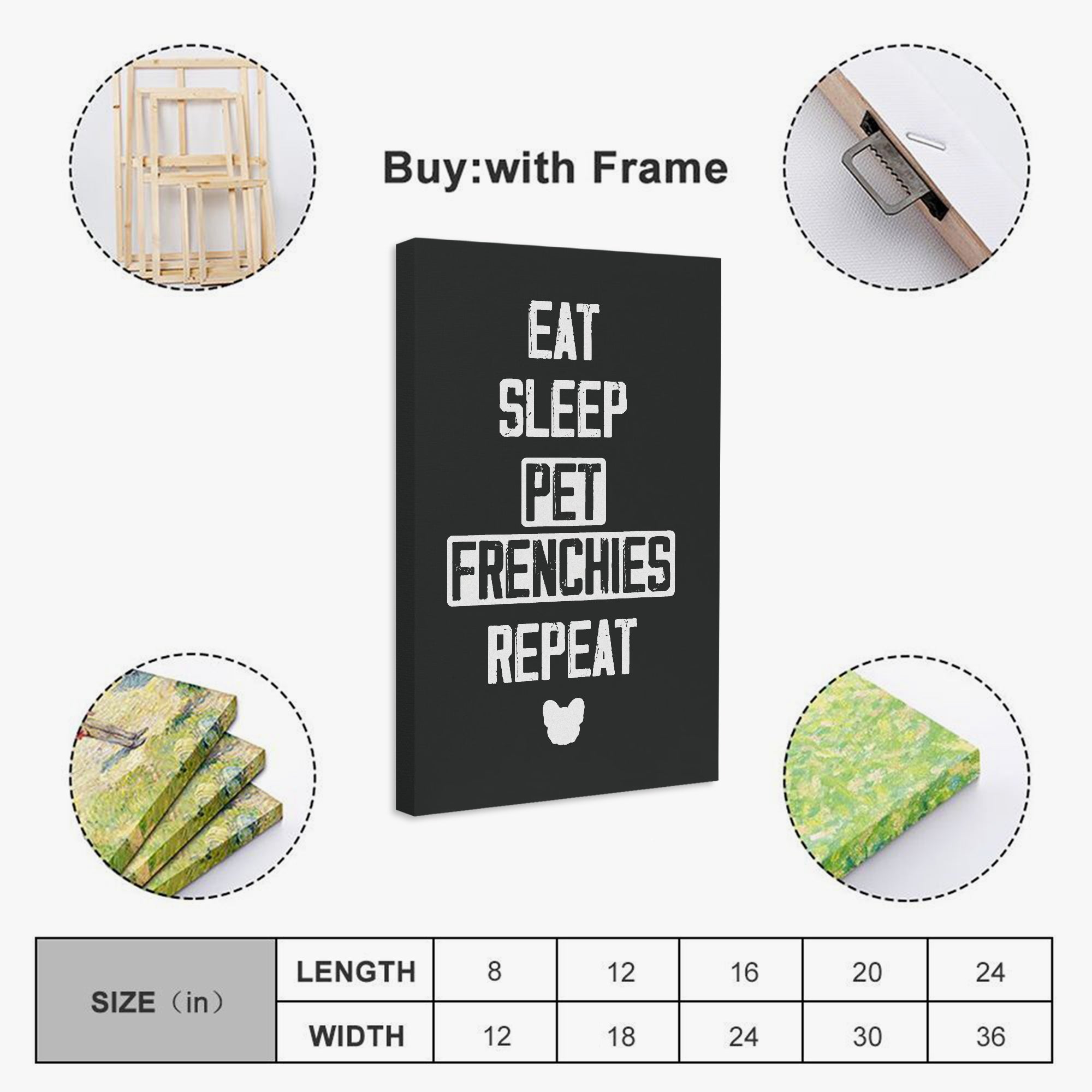 Pet Frenchies - Durable Vertical Canvas Painting For Dog Lovers