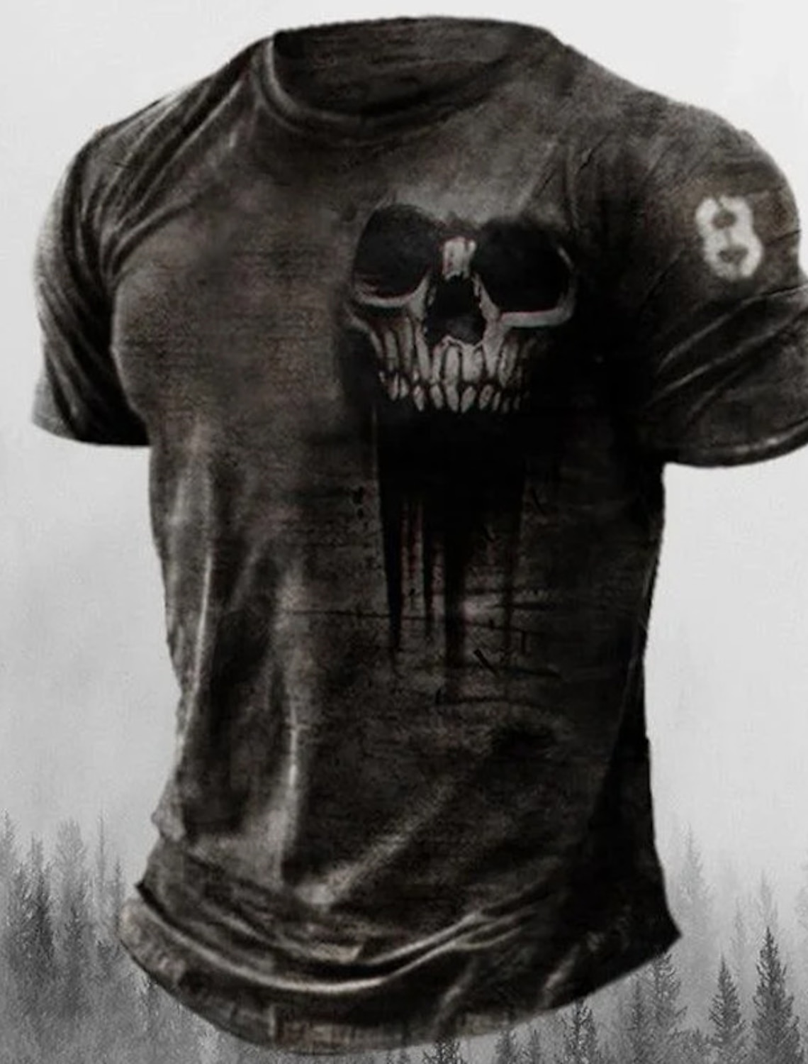 Men's Graphic Skulls T Shirt Tee Short Sleeve 3D Print Crew Neck
