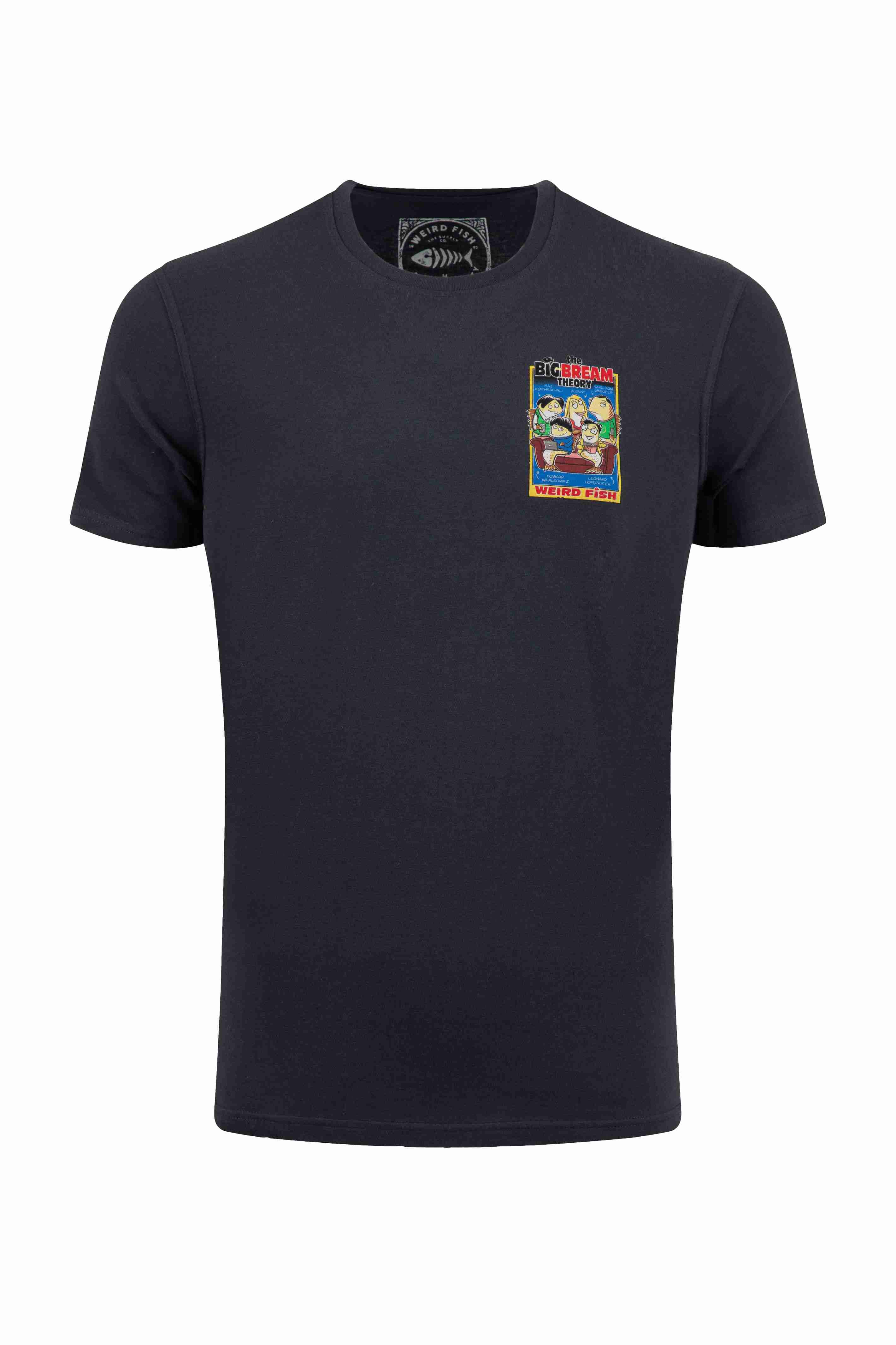 Big Bream Theory Back Print Artist T-Shirt Navy