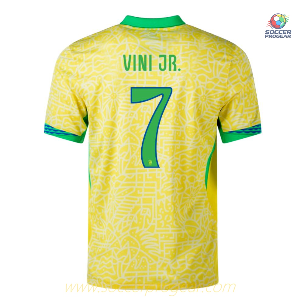 Brazil Home Team Soccer Shirt 2024-25 Edition Vini JR