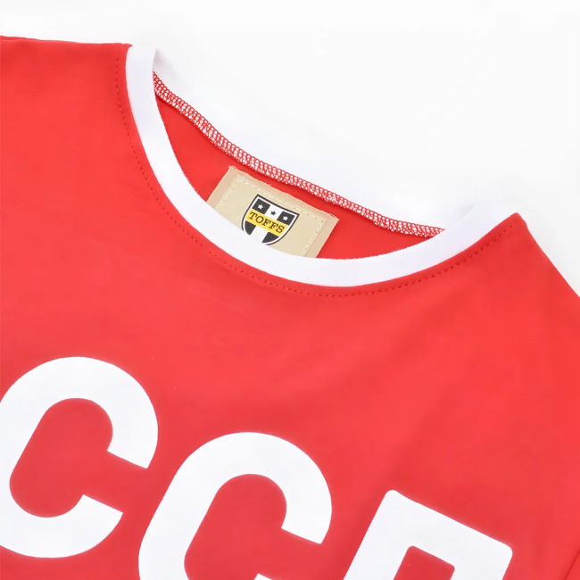Soviet Union (Cccp) 12Th Man T-Shirt - Red/White Ringer