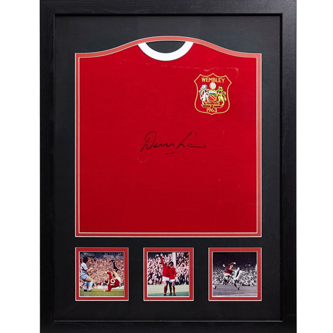 Manchester United FC Law Signed Kit (Framed)