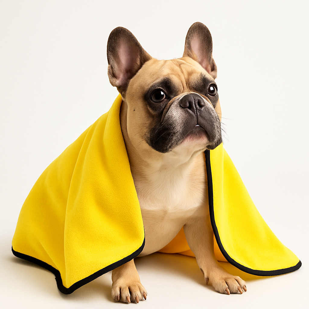 Lifestyle-Driven Snugdry Frenchie Bath Towel – Soft Fiber Double-side...