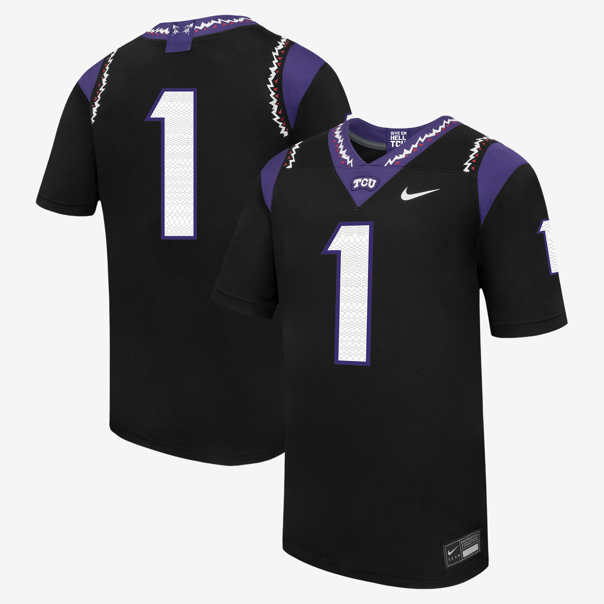 Men's Black TCU Horned Frogs Football Jersey