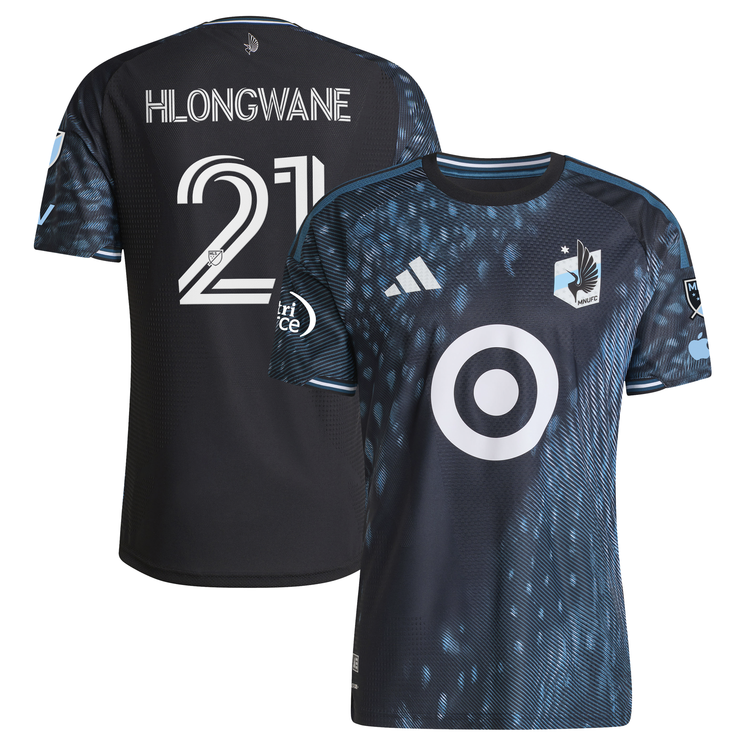 [SJH] Bongokuhle Hlongwane Minnesota United FC 2026 The Decade Kit On-Field Authentic Patch Jersey - Black