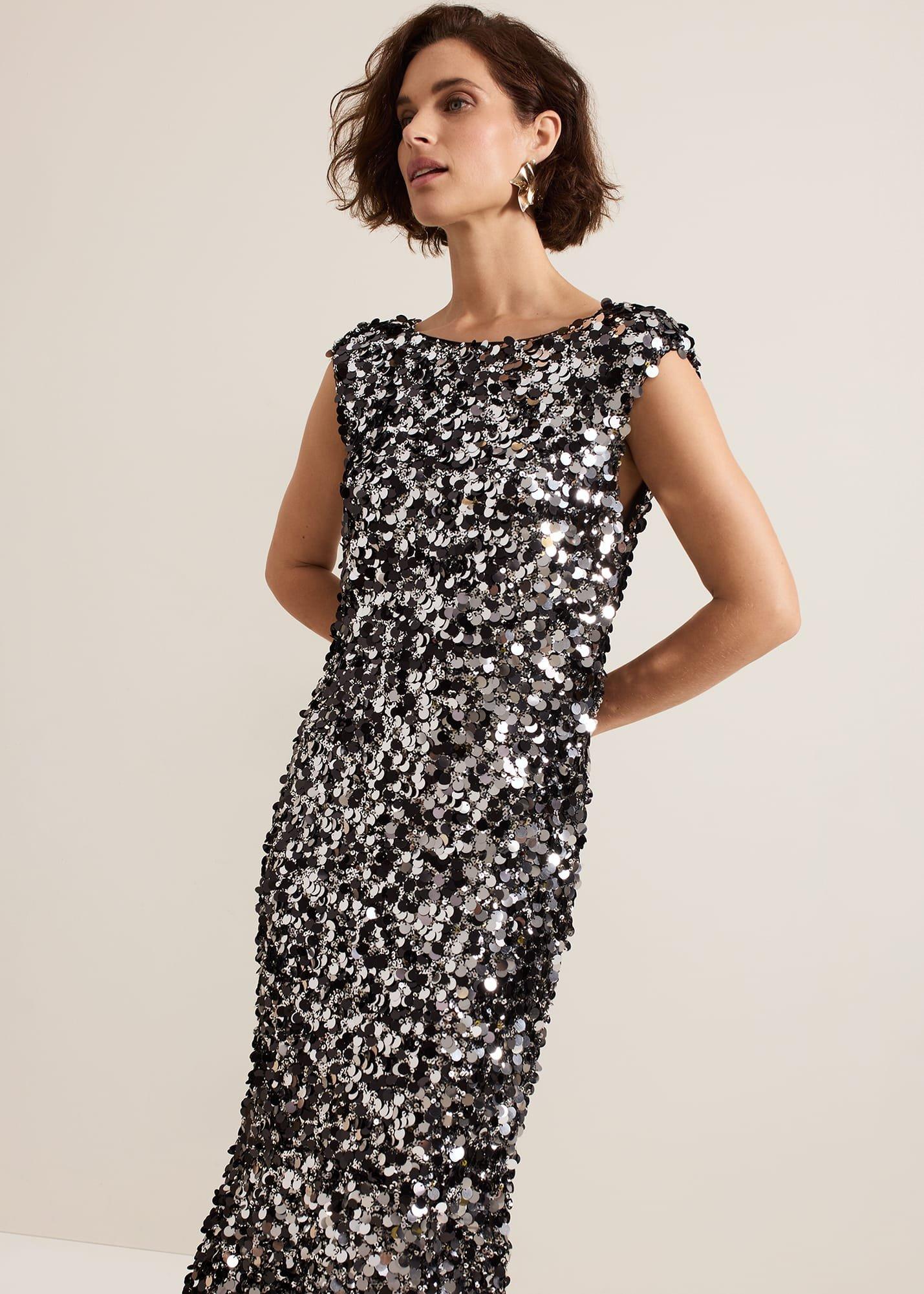 Nina Sequin Maxi Dress