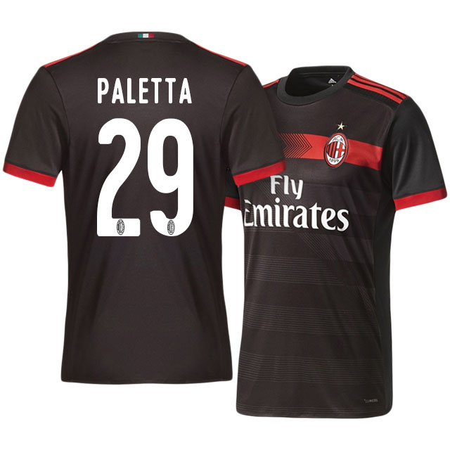 AC Milan Third 201718 Gabriel Paletta 29 Soccer Jersey Shirt -