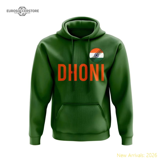 Luxury Ms Dhoni India National Team Name Hoody (green) - Match Quality