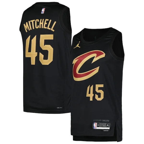 Superior Donovan Mitchell CLE Basketball Jersey - Black - Fan Favorite