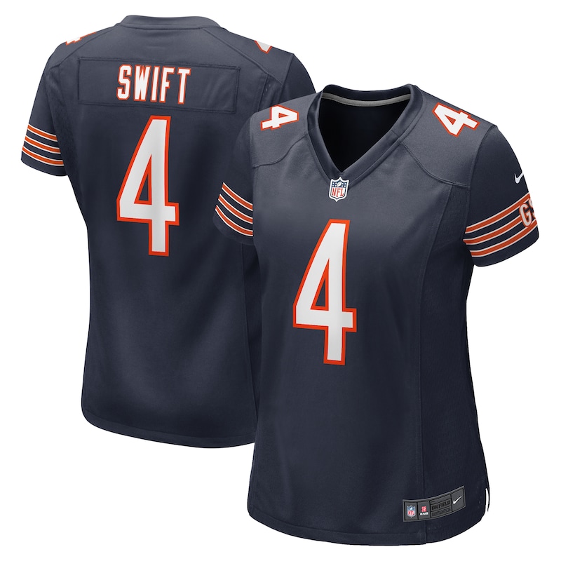 None DAndre Swift CHI Bears Dynamic Premium Material Jersey Game Day W