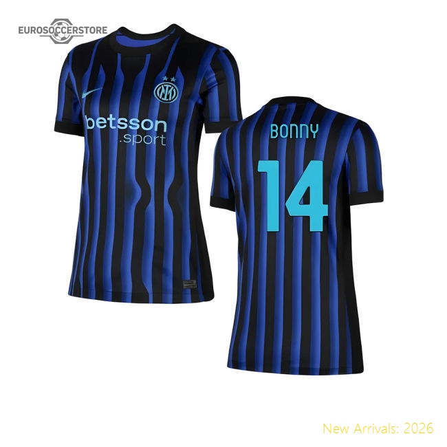 2025-2026 Inter Milan Home Kit Top (Womens) (Bonny 14) For Serie A Fans
