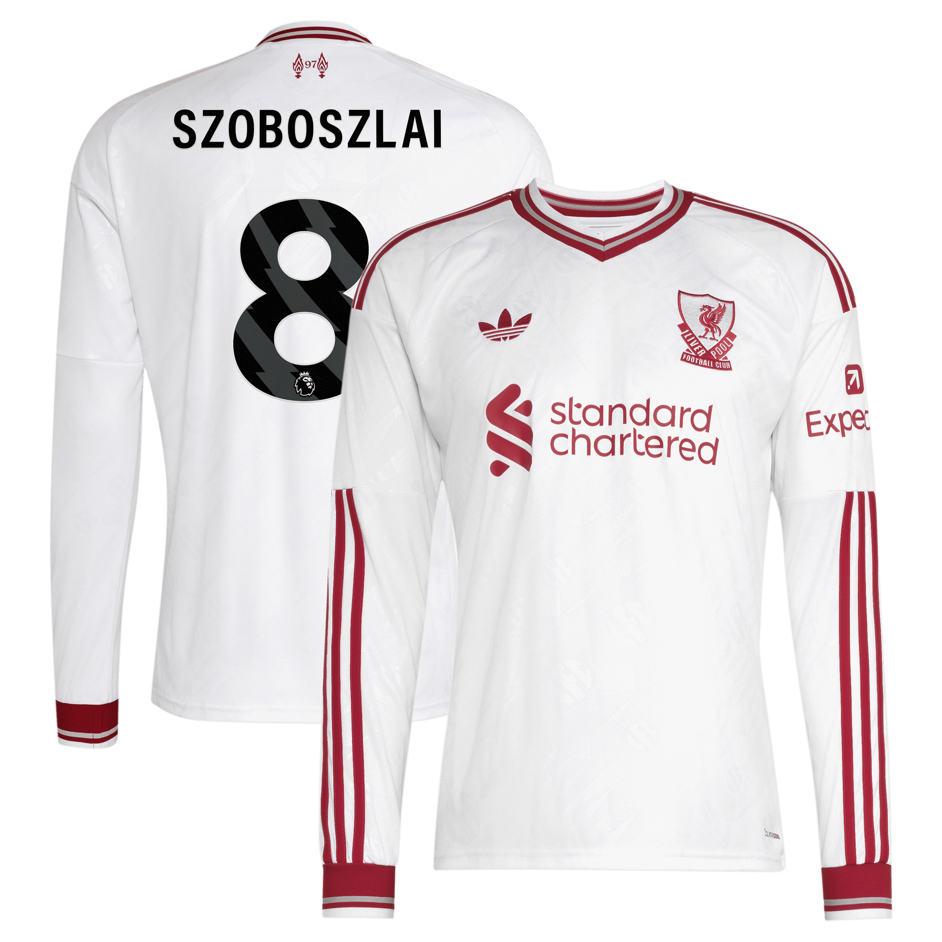 [LK] Youth Dominik Szoboszlai Liverpool 2026/27 Away Replica Long Sleeve Jersey - White