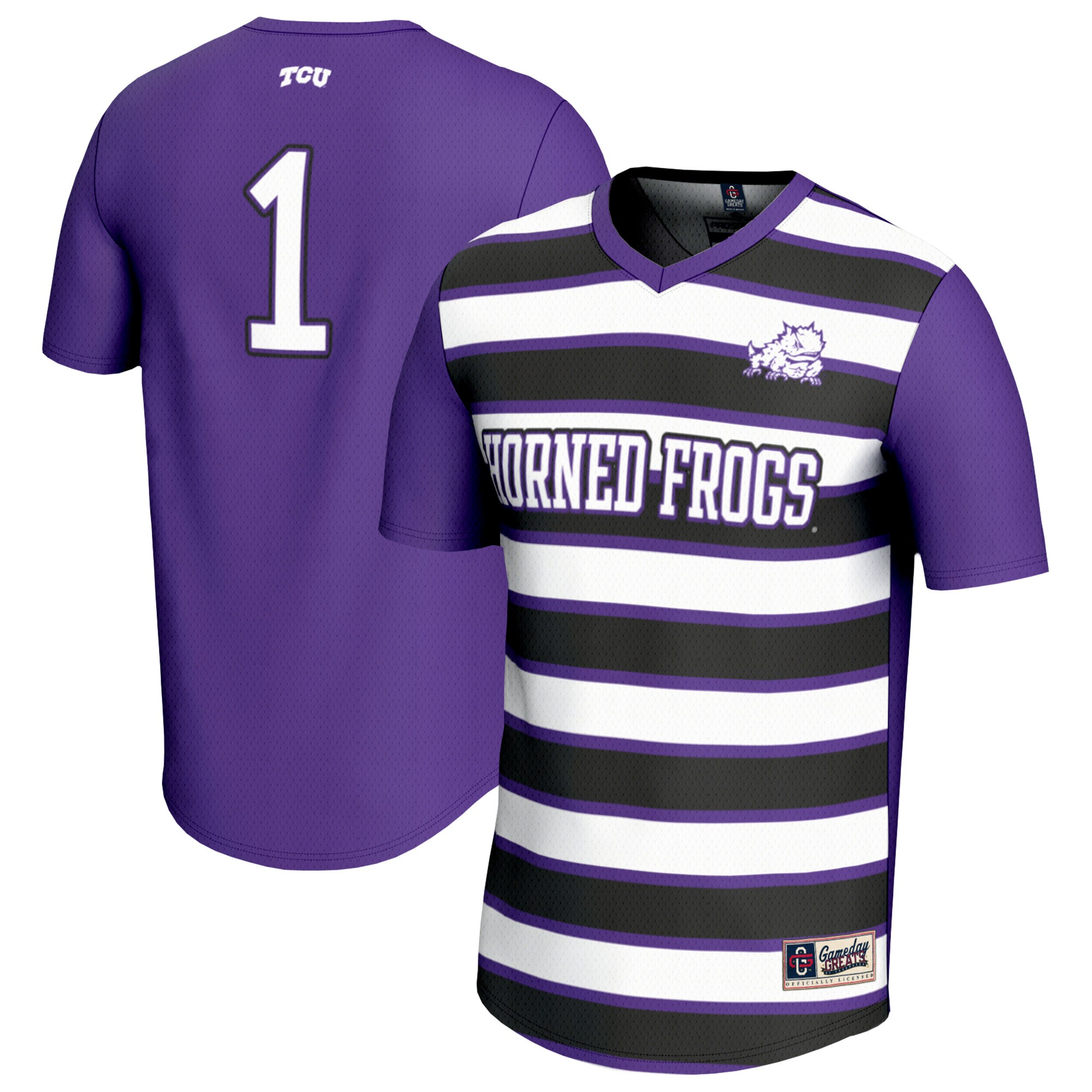 [LK] TCU Horned Frogs GameDay Greats Unisex Lightweight Soccer Fashion Jersey - Purple