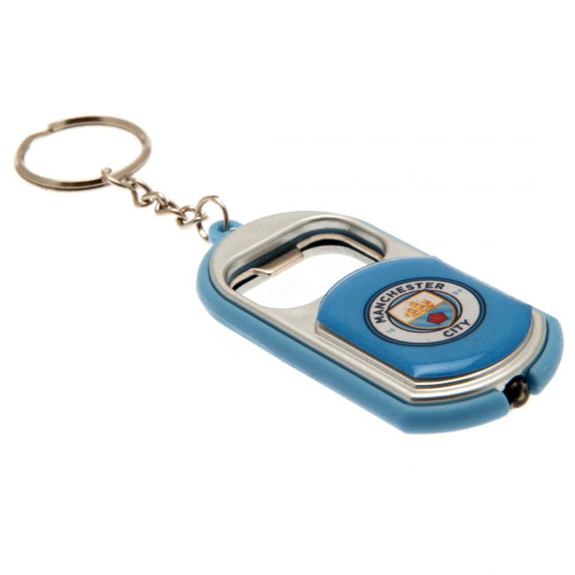 Manchester City FC Keyring Torch Bottle Opener (Match Day)