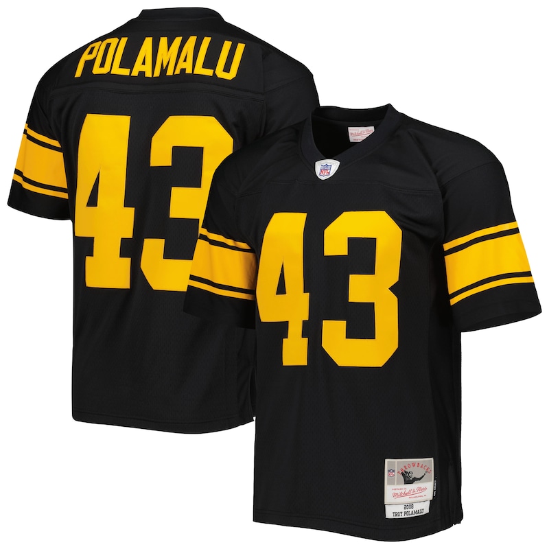 None Troy Polamalu PIT Steelers Vintage Top-Grade Jersey for NFL Fans