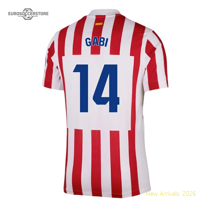 First-class Home Atletico Madrid Gabi Jersey 2025-2026 Quick-dry