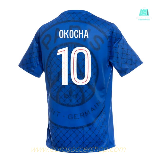 2025-2026 PSG Academy Pro Home Pre Match Shirt (Royal) (Okocha 10)