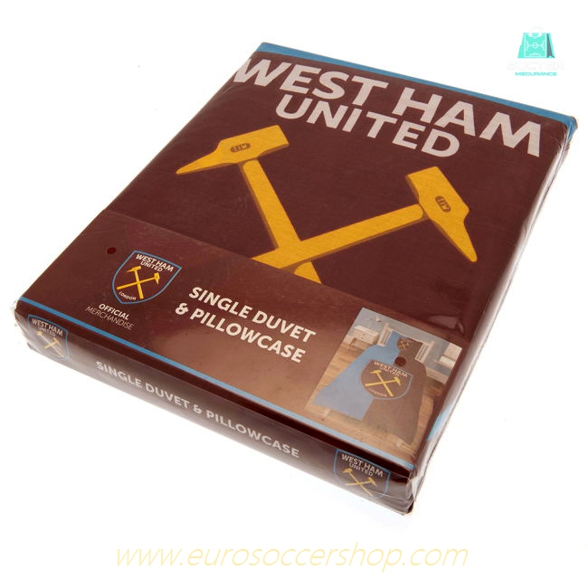 West Ham United FC Colour Split Single Duvet Set