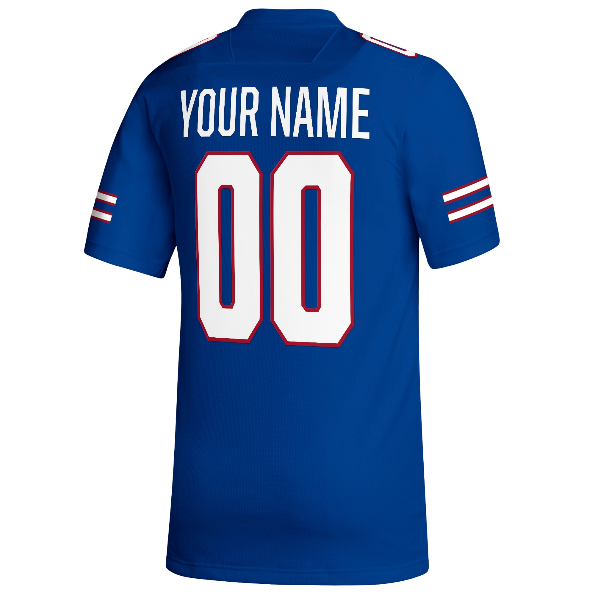 Kansas Jayhawks Replica Custom Football Jersey - Royal