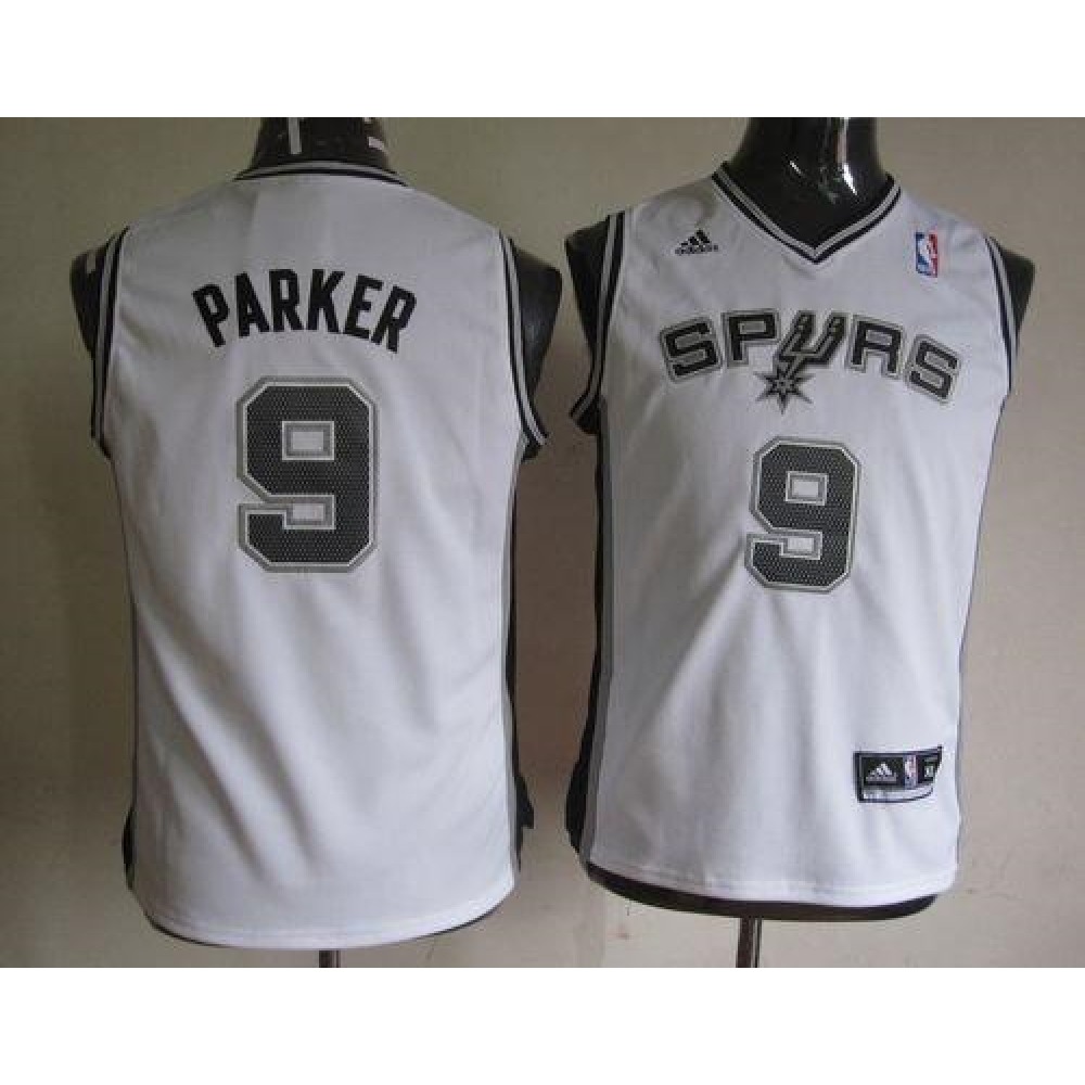 Spurs #9 Tony Parker White Youth Stitched NBA Jersey