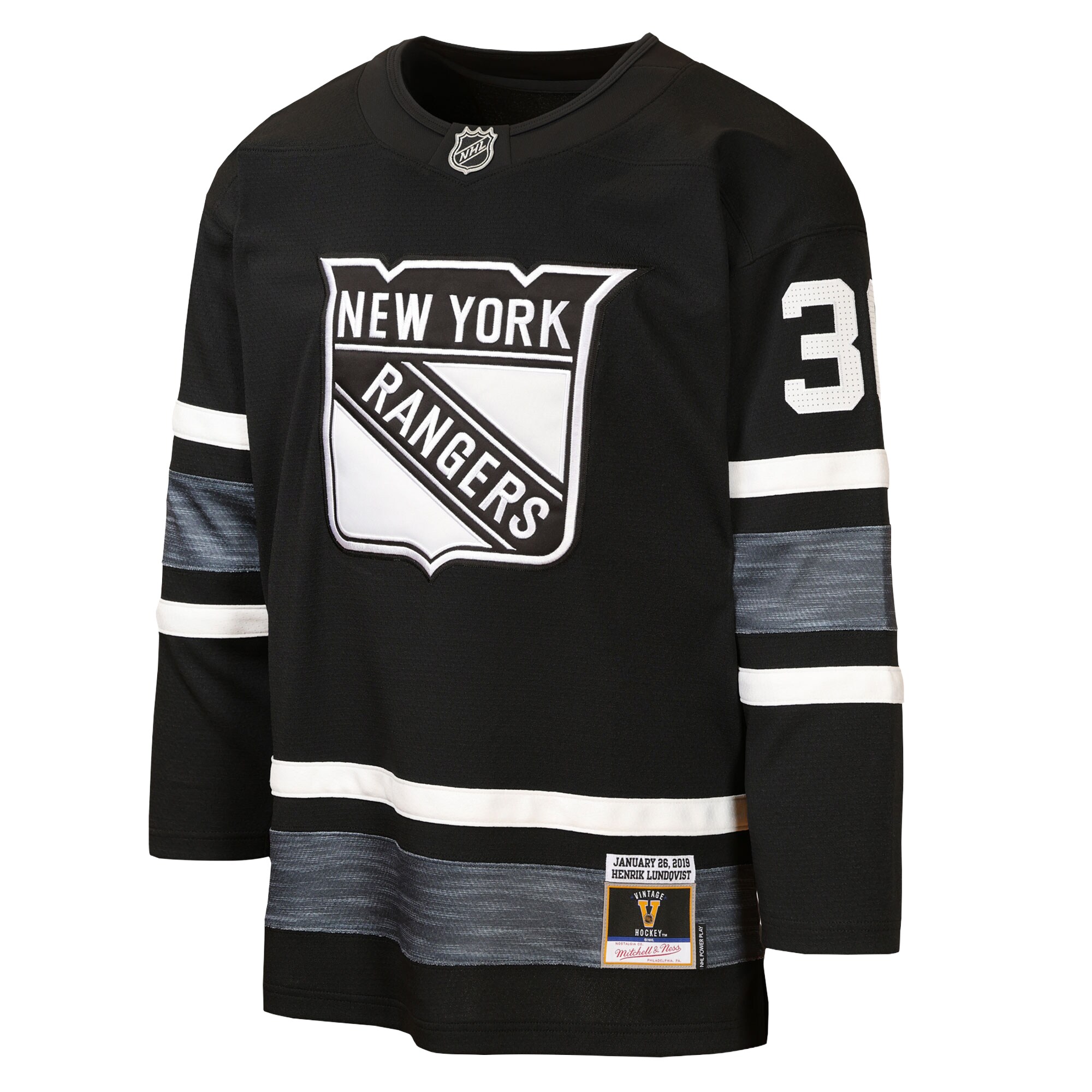 [LK] Henrik Lundqvist New York Rangers Youth 2019 All-Star Game Power Play Jersey - Black