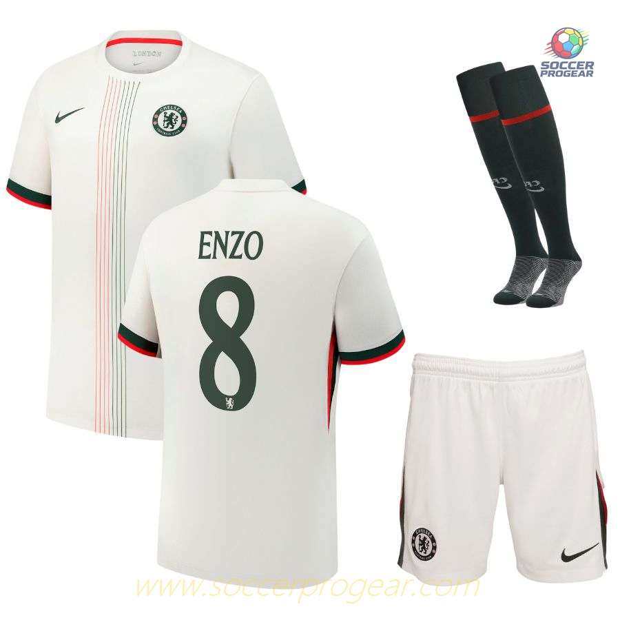 Chelsea Children's Edition Away Team Jersey Team Jersey 2025/26 Collection Enzo