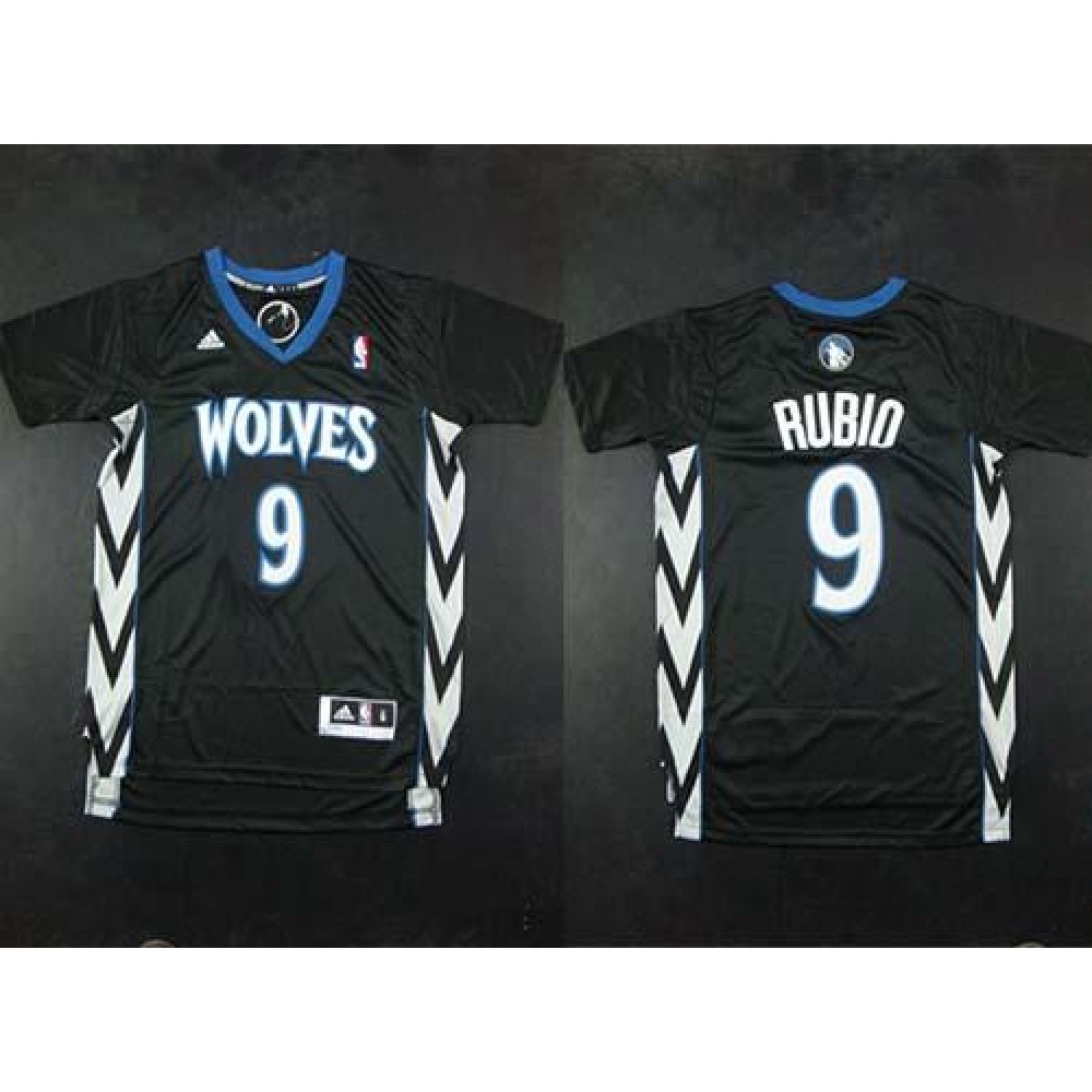 Cost-Effective Men's T-Wolves #9 Ricky Black Basketball Jersey