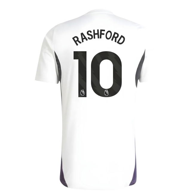 Football Man Utd Training Jersey White Rashford #10 High Performan...