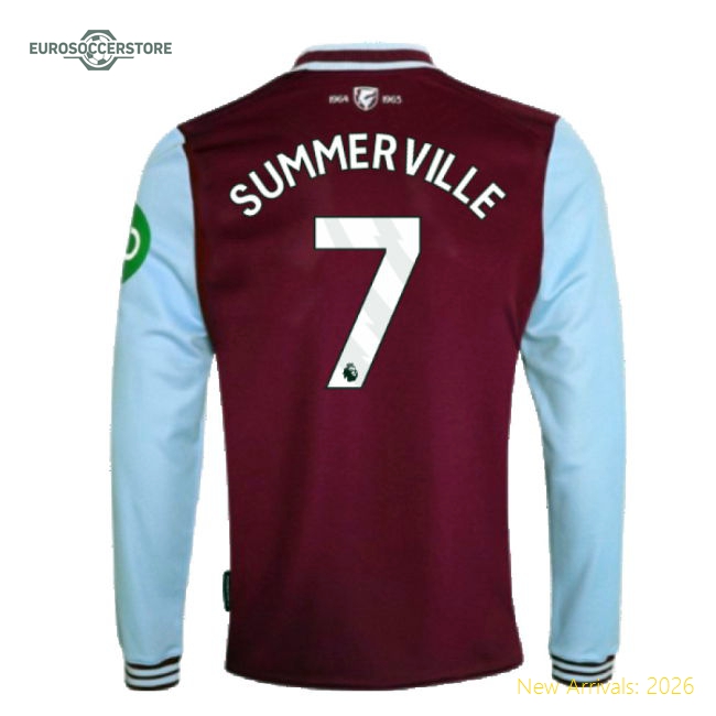 2024-2025 West Ham Long Sleeve Home Shirt (Kids) (Summerville 7)