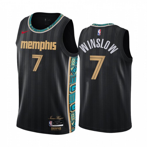 MEM #7 Justise Winslow Premium 2020 City NBA Jersey - Black Swingman