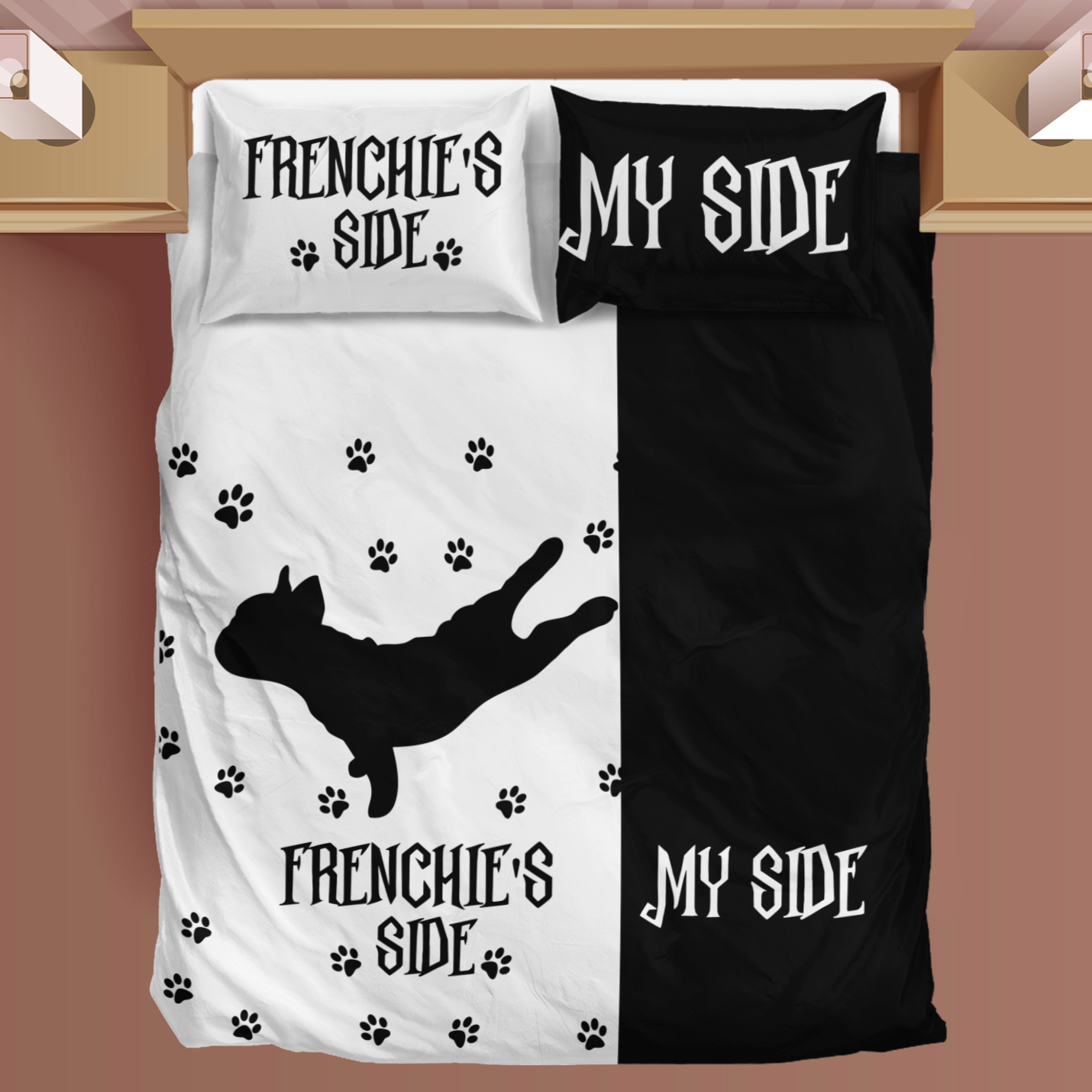 Frenchie's Side - Frenchie Bedding Set For French Bulldogs