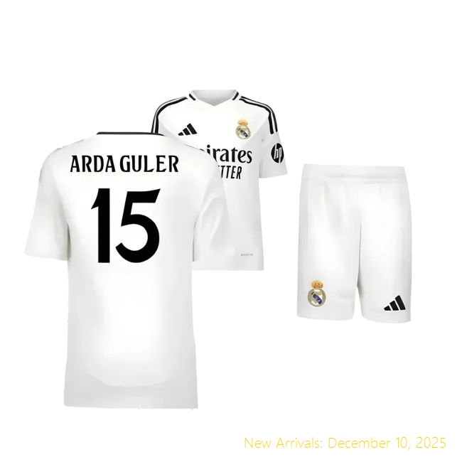 2024-2025 Real Madrid RM Official Home Youth Kit (Arda Guler 15)