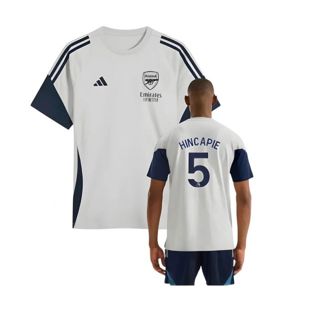 2025-2026 Arsenal Training Tee (Grey) (Hincapie 5)