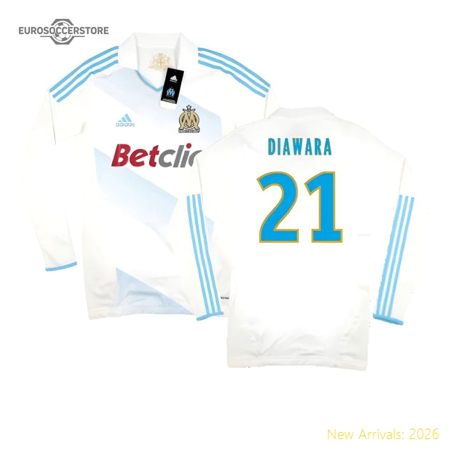 Top-Quality Marseille 2011-12 Player Spec Long Sleeve Home Shirt ((Excellent) L) (Diawara