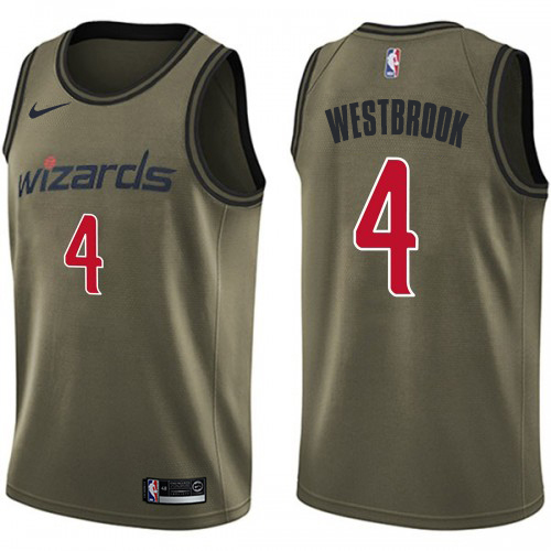 Green Russell Westbrook #4 Nike Jersey - Value-Priced Game Day Wear